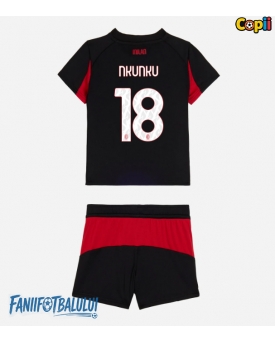 AC Milan Christopher Nkunku #18 Echipament de Fotbal Replică 2025-26 Copii Acasa (+ Șorturi)